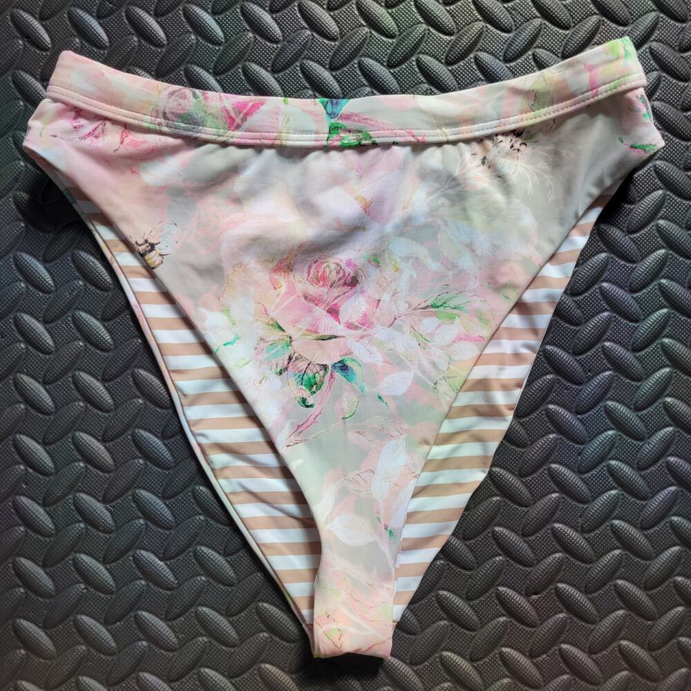 Dippin’ Daisy’s Floral High Rise Bikini Bottoms Medium Summer Vacation Ready